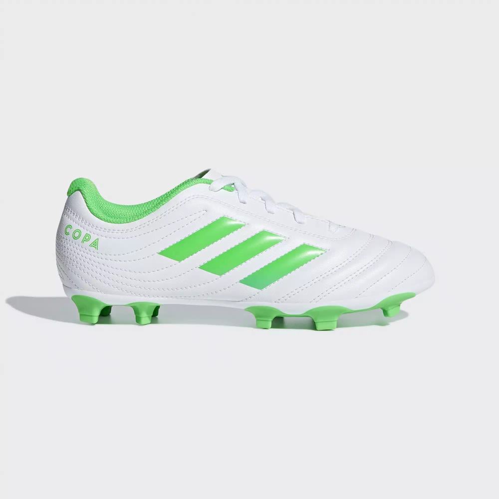 Adidas Copa 19.4 Flexible Ground Tacos de Futbol Blancos Para Niño (MX-63562)